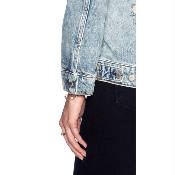 Maison Scotch Elongated Trucker Jacket Size 1/US Small - Picture 5 of 15